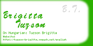 brigitta tuzson business card